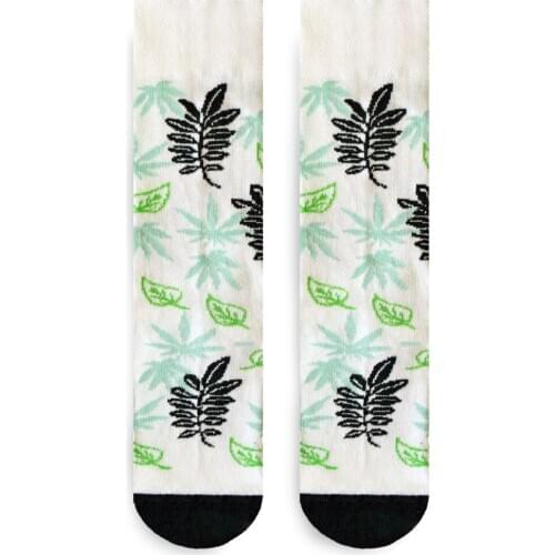 Iconsocks Female Socket Natural Leaf Embossed Design Socks