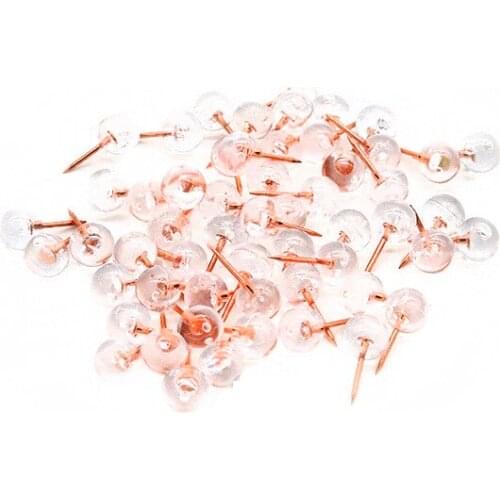 100PCS Transparent ball Locating Pins Stitching Needles Drawing pin For Apparel Marking Tools Sewing Accessories Office Supplies