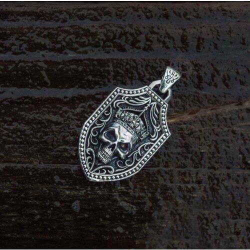 Skull Pendant Necklace Punk Biker Jewelry Skull Charmljewelry 12pcs