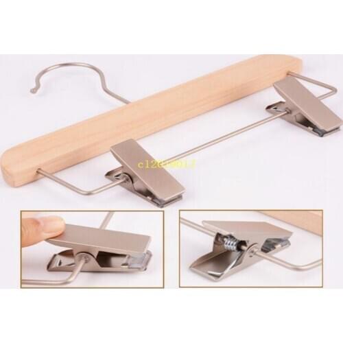 200pcs/lot fast shipping Adult and child hanger wood clothes hangers for pants rack wooden hanger pant clip