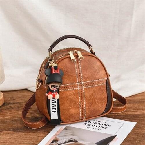 2021 Causal Women Girl Tote Fashion PU Leather Ladies Handbag Fashion Print Messenger Shoulder Bag Wallet Bags
