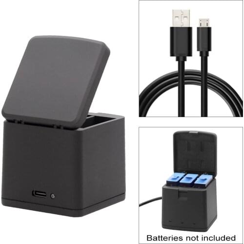 3 Ways LED Light Battery Charger Action Camera 1720 mAh Battery Charging adpater With USB Type C Cable for Hero 9 Action Camera