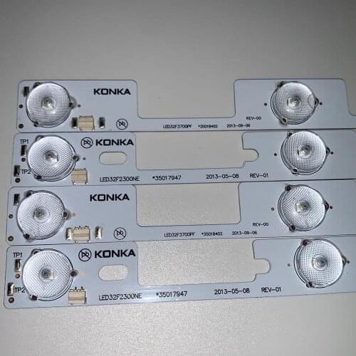 4PCS/LOT NEW Konka 2PCS LED32F3700PF&2PCS LED32F2300NE light bar, *35018402, 4PCS 3LED*35017947 4in1 backlight lamp LED strip 6v