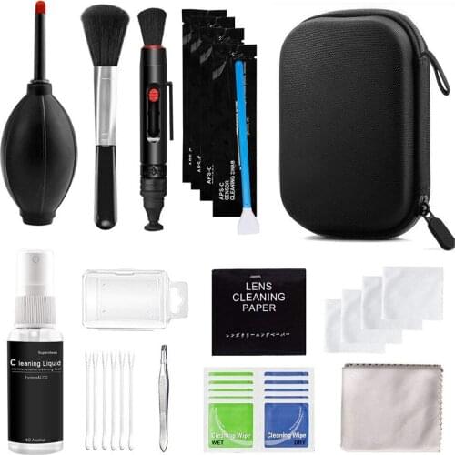 47pcs Camera Cleaner Kit DSLR Lens Digital Camera Sensor Cleaning with Brush For SLR DV Cameras Mobile Phone PC Computer Clean