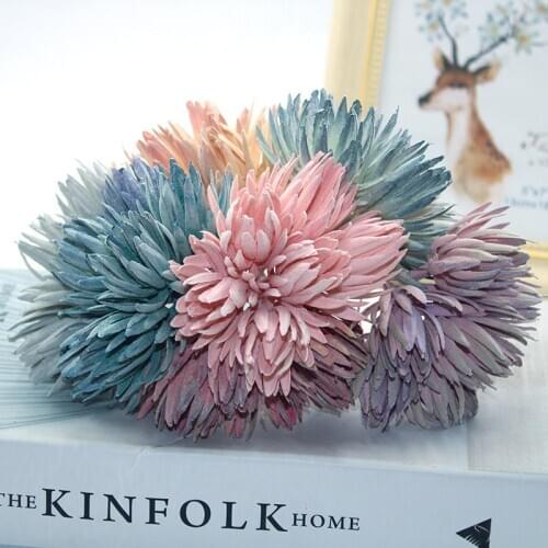 6 pieces of multi-color antique decoration pine needles Christmas plant wreath wedding decoration flowers handmade diy gift box