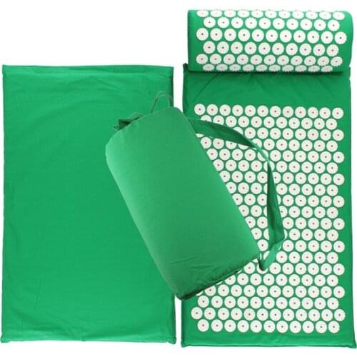 67cm*42cm Yoga Lotus Spike Acupuncture Mat Body Back Foot Massager Acupressure Cushion Mat Relieves Stress Pain
