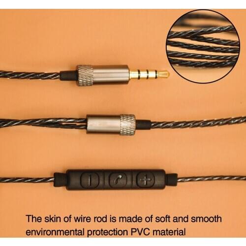 3.5mm Jack DIY Earphone Audio Cable Controller Repair Replacement Headphone 18 Copper Core Wire Earphone Repair Cable