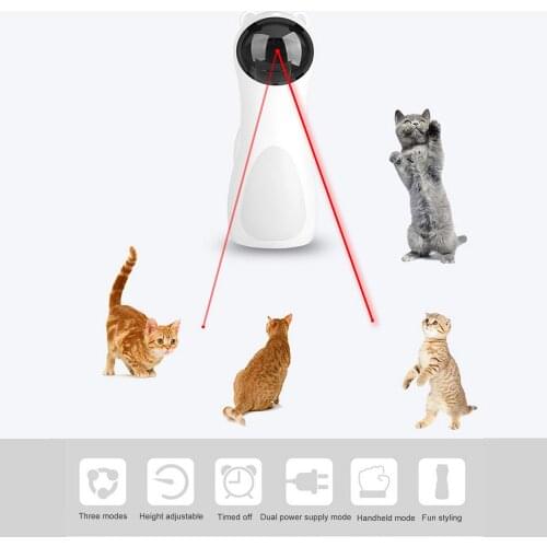 Automatic Cat Toys Teaser Interactive Smart Teasing Pet LED Laser Funny Handheld Mode Electronic Pet USB Charge