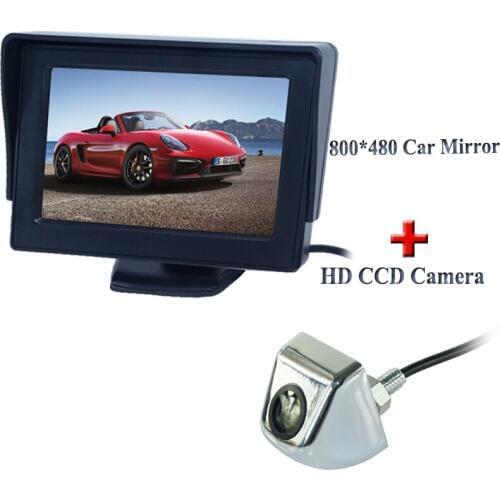 FREE shipping 4.3 inch car back up monitor with LCD screen+170 wide view degree car reversing camera during promotion