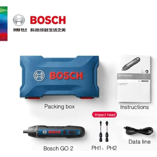 Bosch Go2 Electric Screwdriver 3.6V Lithium Rechargeable Electric Screwdriver Mini Cordless Drill Bosch Professional Power Tool