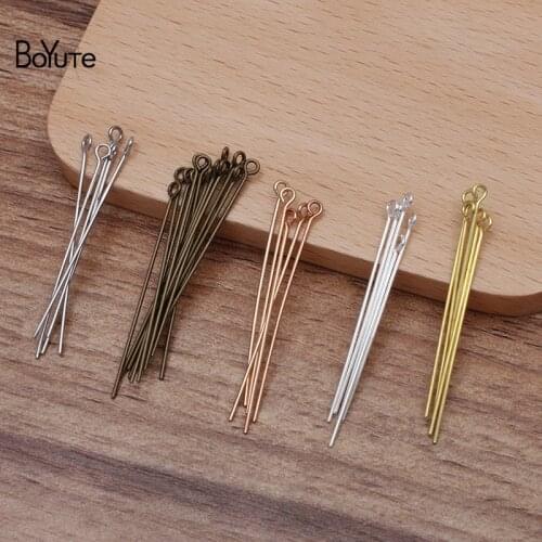 BoYuTe (100 Gram/Bag) 20-24-25-30-35-40MM Length Metal Brass 9-Shaped Pins Materials Handmade DIY Basic Accessories