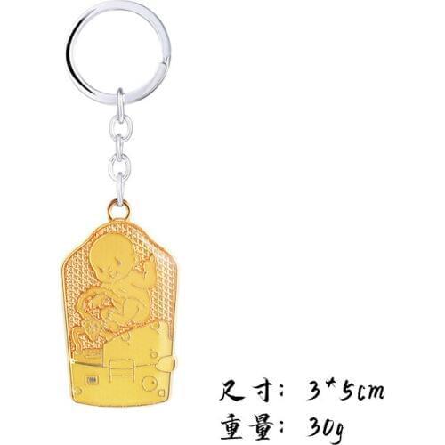 Game Death Stranding BB Sam Porter Bridges Pendant Keychain Bridge Baby Alloy Keyring For Men kojima Cosplay Jewelry llaveros