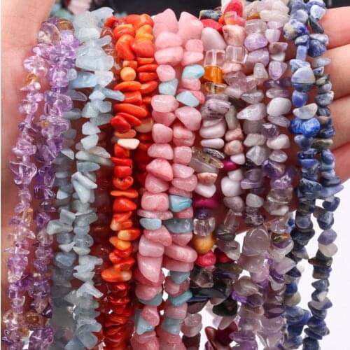 Gemstones And Crystal Chips For Jewelry Making,5-8mm Natural Grass Turquoise Tumbled Irregular Stone Beads