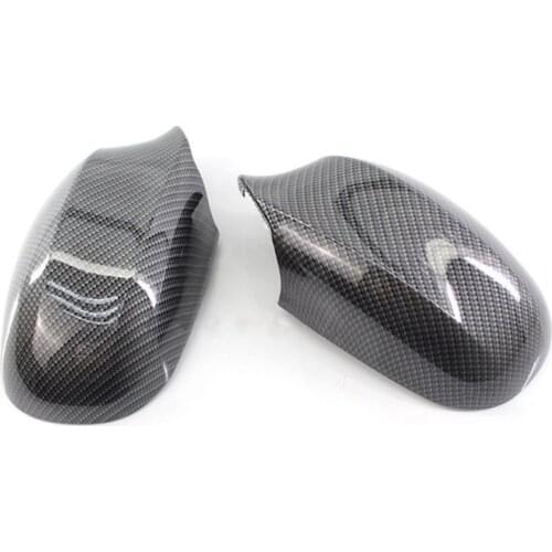 1 Pair Carbon fiber style Rearview Side Mirror Cover Easy installation without extra adjustment for BMW 3 Series E90 2009-2011