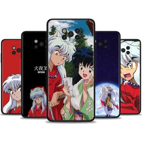Inuyasha for Xiaomi Poco X3 NFC F1 F3 M3 X3 Pro TPU Case for Redmi Note 8 8T 9 9T 9S 10 Pro Soft Phone Shell Housing