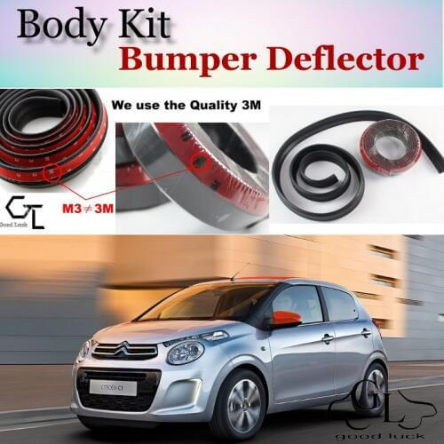 Bumper Lip Deflector Lips For Citroen C1 2005~2015 Front Spoiler Skirt For TG Friends to Car View Tuning / Body Kit / Strip