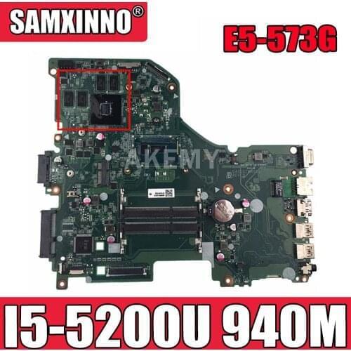 For Acer aspire E5-573G Laptop Motherboard NBMVG11003 NBMVM11003 DA0ZRTMB6D0 I5-5200U CPU 940M Video card 100% fully tested