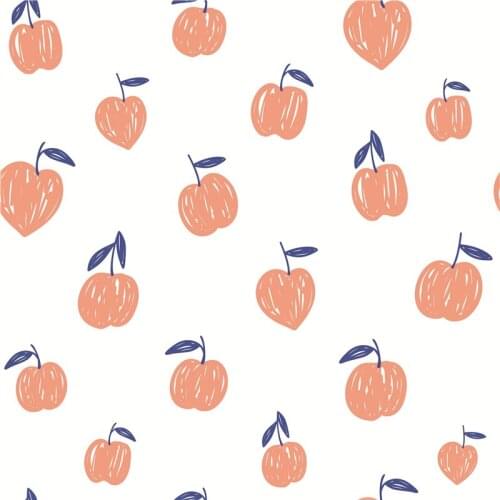 Polyester Stretch satin fabric for dress fresh fruit pattern custom printing thin shirt sewing fabric 145cm*100cm