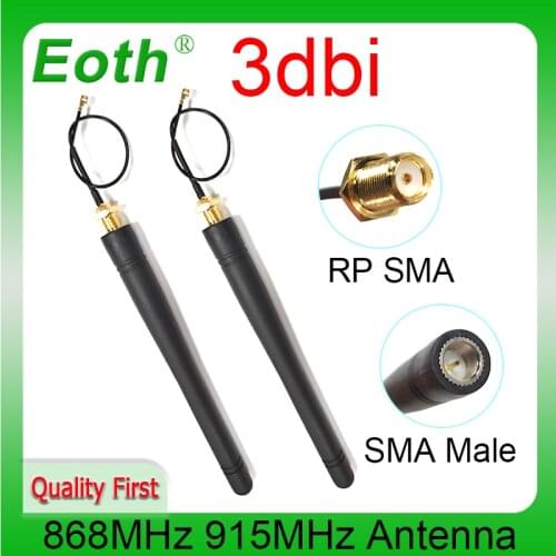 868MHz 915MHz Antenna 3dbi Atraight LORA Antena SMA Male Connector GSM Antenne 868 mhz 915 MHz +21cm RP-SMA/u.FL Pigtail Cable