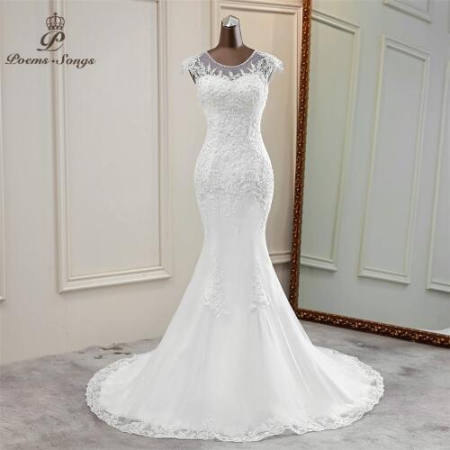 Graceful mermaid wedding dress 2021 transparent bride dress robe de mariee applique sleeveless wedding gowns vestidos de novia
