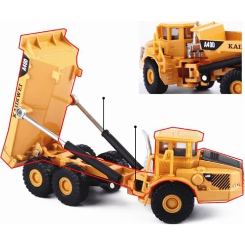 Alloy 1:87 Scale Dump Diecast Construction Vehicle Cars Lorry Toys Model