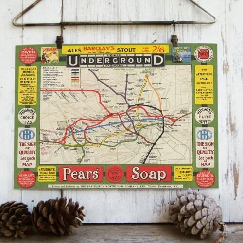 London Wall Art Print London Poster Print London Underground Canvas Print Wall Decor Vintage Travel Poster Hanger Framed Print