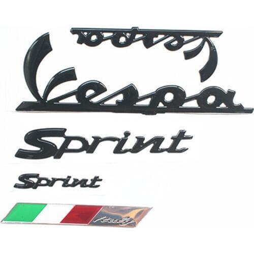 Motorcycle Sticker 3D vespa sticker black sticker Decal Carbon 3D for piaggio Vespa sprint sticker