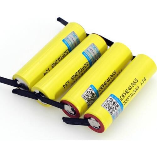 New Original HE4 2500mAh Li-lon Battery 18650 3.7V Power Rechargeable batteries Max 20A,35A discharge + Nickel sheet