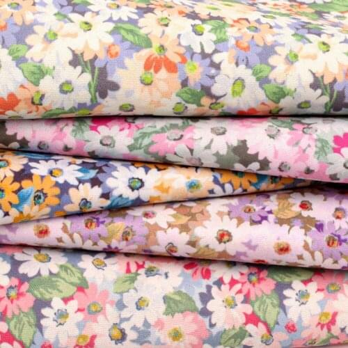 Polyester Fabric By The Meter Flowers Pattern Fabric Sheets For Sewing Clothes Dresses Hand-Sewing Textile Supplies 45*145cm 1pc