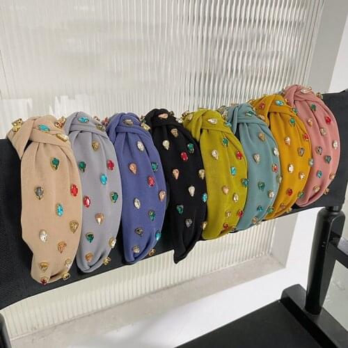 Baroque Colorful Rhinestone Hairband Headband for Women Girls Hair Accessories