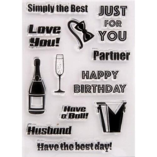 Silicone Clear Stamps for Scrapbooking letter Decoration Embossing Folder Craft Rubber Stamp Tools New