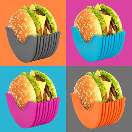 Hamburg Fixed Box Sandwich Storage Rack Silicone Anti-dropping Washable Retractable Plastic Clip