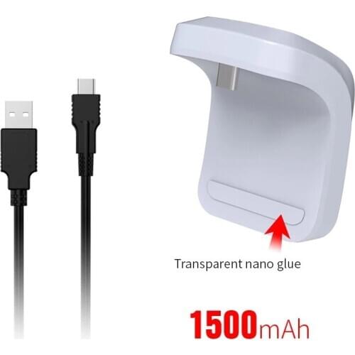 LED 1500mAh Batteries with USB Cable for PS5 Wireless Controller Rechargeable Battery Pack External Back Mount Power Bank Clip