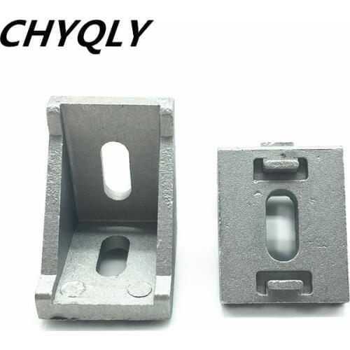 5pcs/lots 3030 corner fitting angle aluminum 35 x 35 L connector bracket fastener match use 3030 industrial aluminum profile