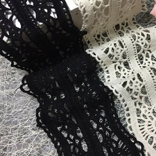 High Quality Cotton Thread Hollow Water Soluble Embroidery Lace Ribbon Lace Decoration DIY Embroidery Sewing Decorative Fabric