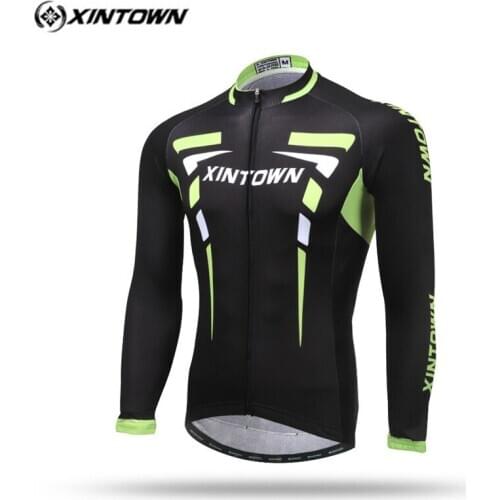 Xintown 2018 pro team Racing Cycling Jersey Long Sleeve Men Autumn Mountain Bicycle Cycling Clothing Breathable mtb Bike Jersey