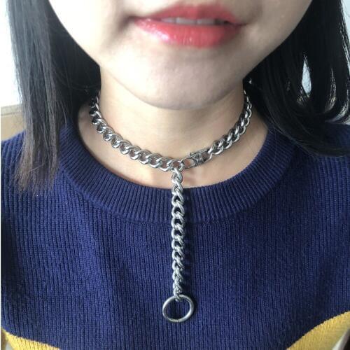 Width 9MM Sex Appeal Necklace For WOMEN 316LStainless Steel Silver Color Cuban Curb Chain Necklace 16''-40