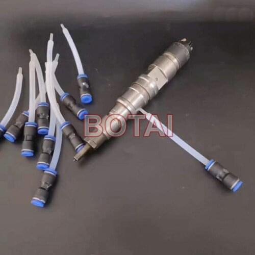 2pcs Common Rail Injector Repair Straight Plug-in Oil Return Transparent Tube with Built-in Fuel Injector Quick Return Connector