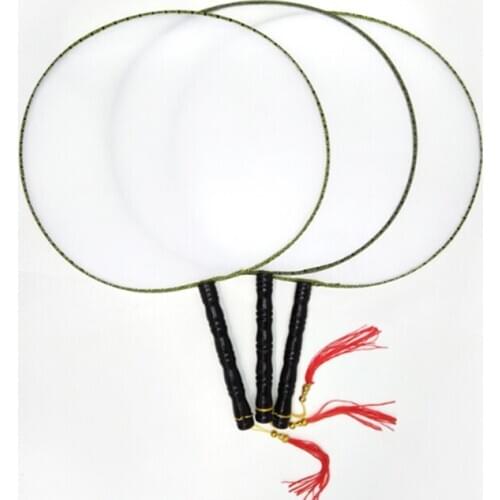 300pieces/lot White Silk Hand Fans with Handle Student Children Hand Painting Fine Art Programs Chinese Palace Round Fan gifts