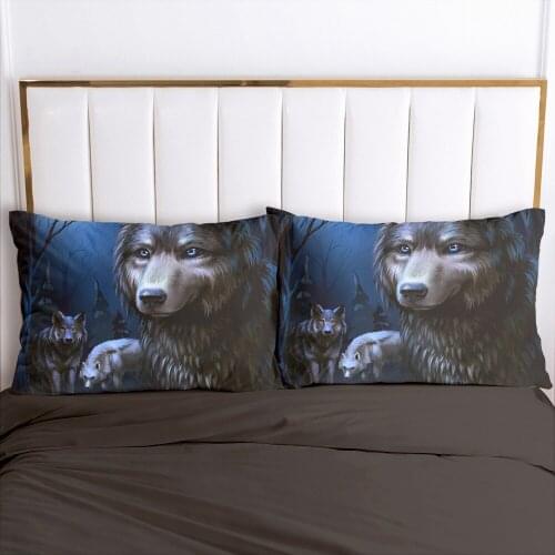 3D HD Printing Custom Pillow Case Pillowcase 50x70 50x75 50x80 70x70 Decorative Pillow Cover Animal Wolves Bedding Drop Ship