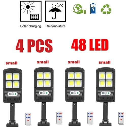 4pcs tabular oblong Solar Outdoor Light Built in Battery Motion Sensor 100 Led Powered Sunlight Waterproof Street Garden solar L