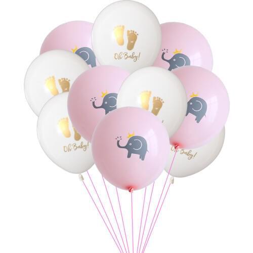 5/10pcs/lot 12inch Cute Cartoon Blue Pink Elephant Latex Balloon Baby Shower Birthday Party Decorations Globos Diy Decoration