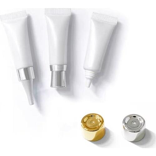 5g 100pcs White Empty Plastic Tube For Personal Care Cream ,Balm Small Sample Soft Tubes Cosmetic Container Bottle