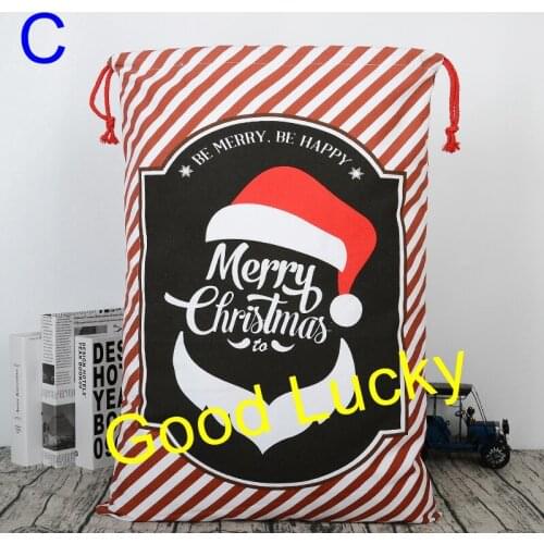50pcs/lot hot sell natural canvas blank personalized santa sack