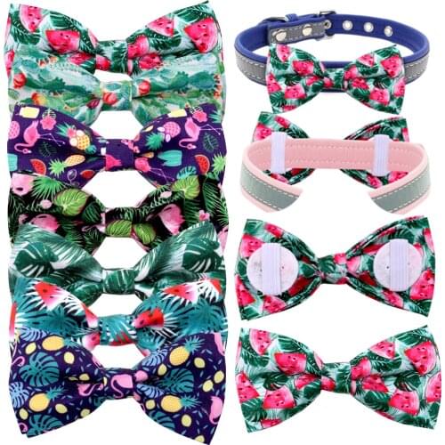 60pcs Fashion Dog Accessories Removable Dog Bow Tie Collar Accessories Summer Furit Style Dog Bows Pet Supplies Dog Bowties
