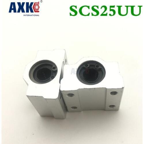 Axk 2pcs Sc25uu Scs25uu 25mm Linear Ball Bearing Block Cnc Router Cnc Parts 2pcs Sc25uu