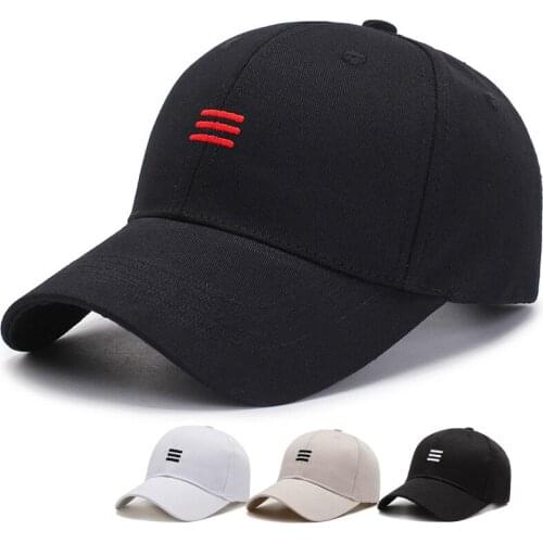 Fashion spring summer hip hop baseball cap three-bar embroidery outdoor sun hat for men women cotton snapback hats golf caps