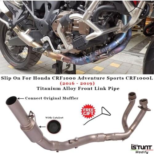 Crf1000 adv Link Tube Motorcycle Exhaust Modified Titanium Alloy Front Pipe Slip On For Honda CRF1000 Adventure Sports CRF1000L