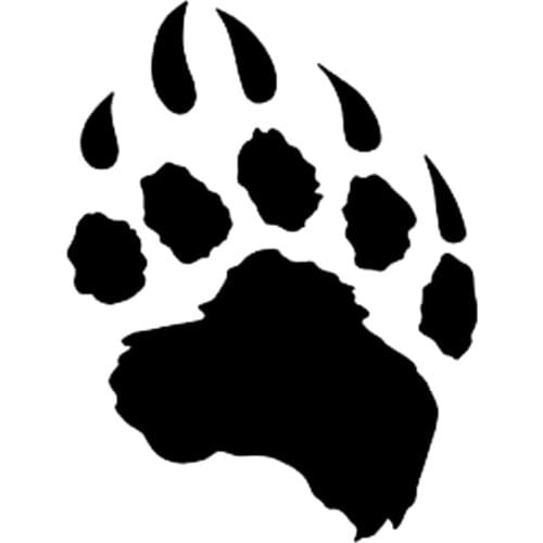 Dawasaru Cartoon Animal Bear Paw Car Stickers Waterproof Sunscreen Decals Laptop Suitcase Truck Auto Accessories PVC,15cm*11cm