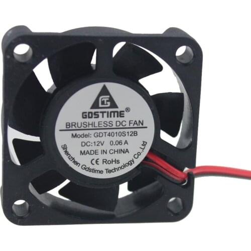 Gdstime 20 Pieces 40x40x10mm 12V Small Micro Axial Flow 4cm Brushless DC Cooling Fan 40mm x 10mm 4010 2pin 2.0